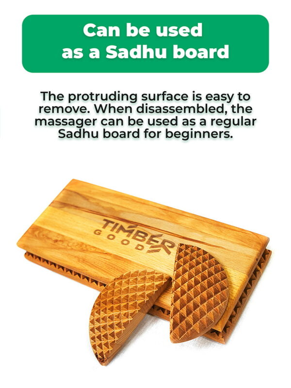 Massager from flat feet sadhu board