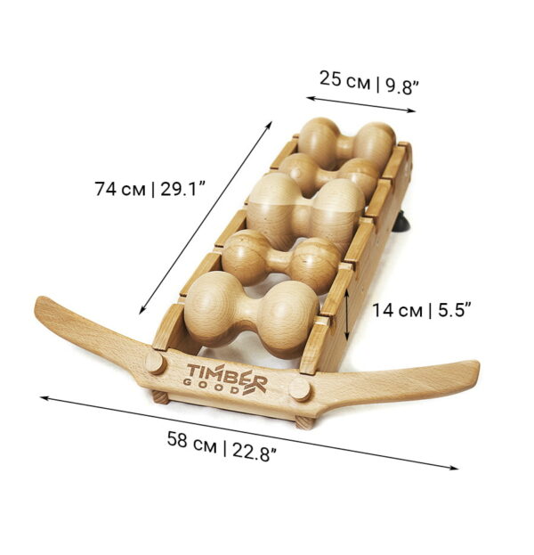 Size of 5-roller back massager