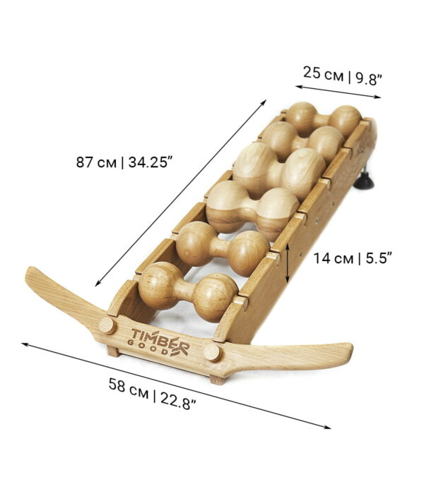 Size of 6-roller back massager