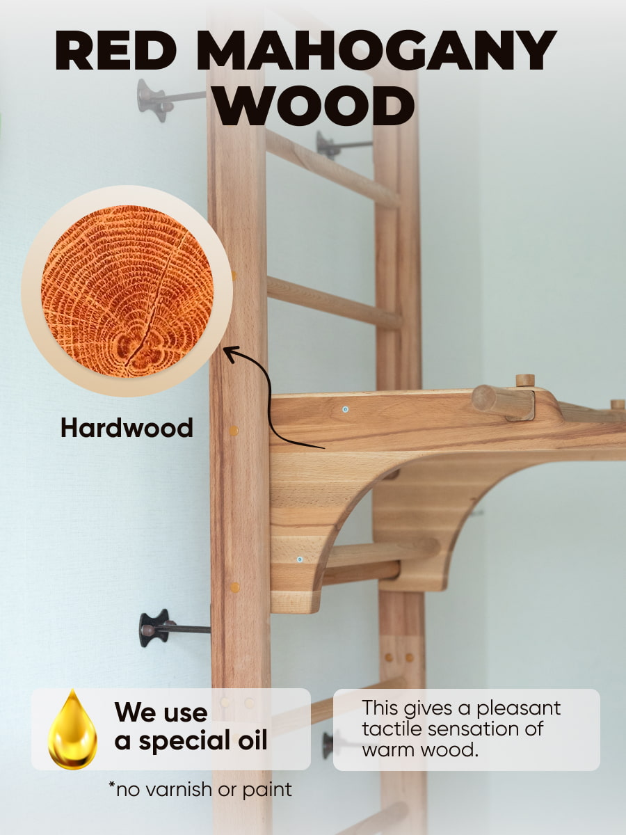 wooden swedish laddr stall bars