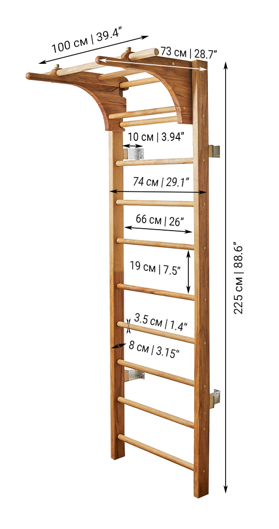 Timbergood wall bars size